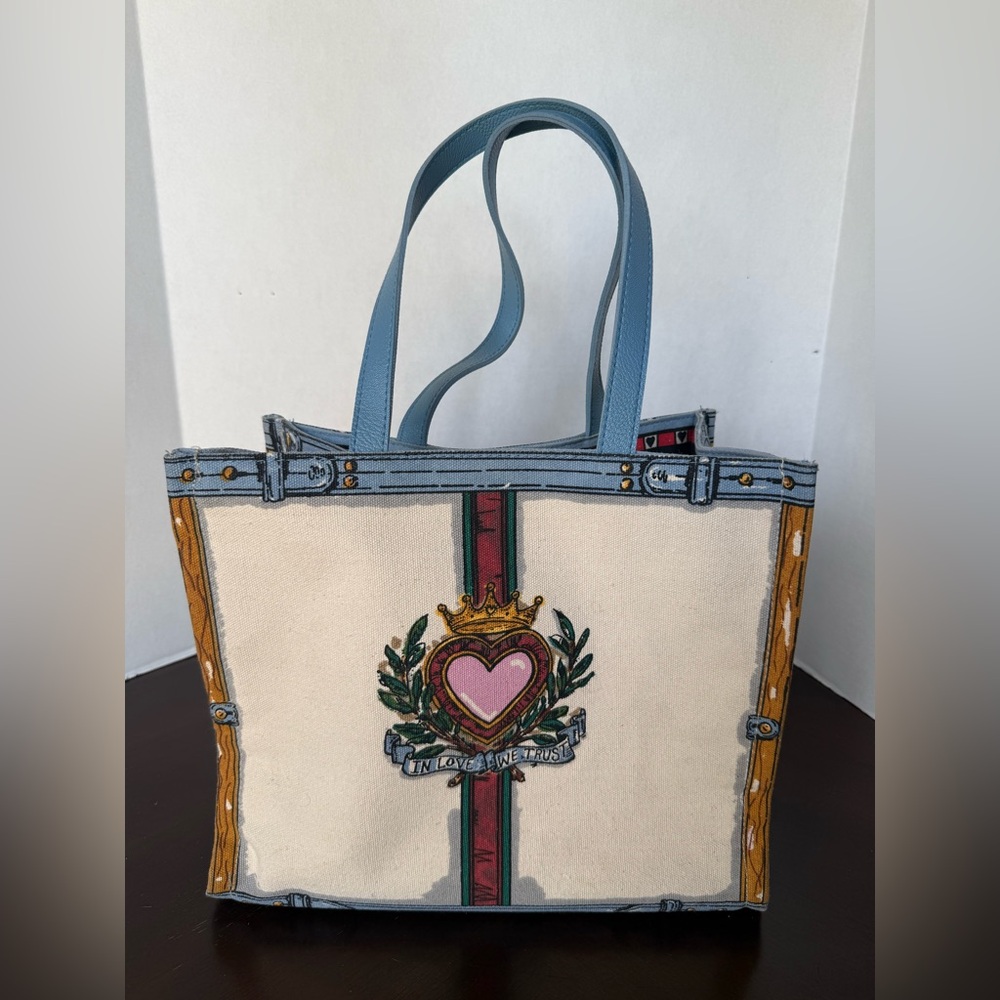 Brighton “In Love We Trust” Canvas Tote Bag By Tom Clancy